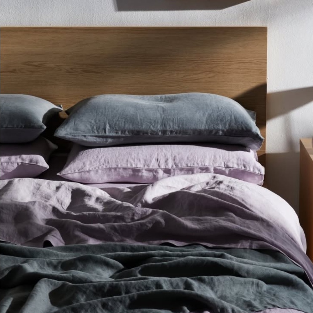 Bed Threads Lilac Linen Duvet Cover Queen BNWT **RARE** - Picture 6 of 6